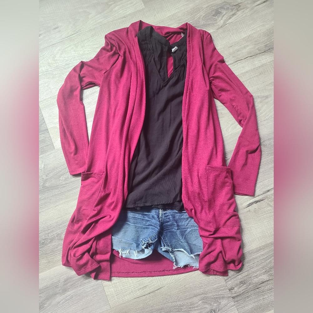 Soft burgundy cardigan